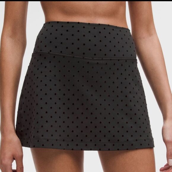 lululemon athletica Dresses & Skirts - NWT Lululemon Align High-Rise Liner Skirt  *Flocked Polka Dot Black / Size 10